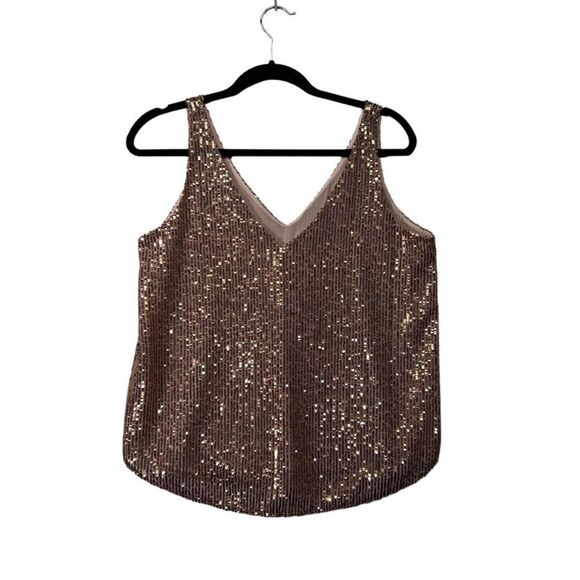 New!! Oversized fit small Pink sequin top from Loft NWT - Picture 2 of 12